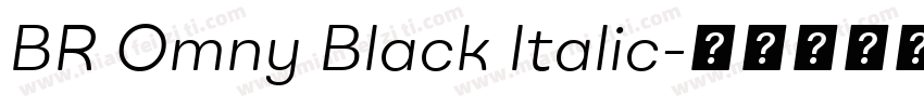 BR Omny Black Italic字体转换